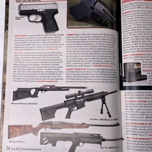 American Rifleman NRA Magazine April 2012 u Vol 160 No 4 National Rifle Associa - Picture 9 of 11